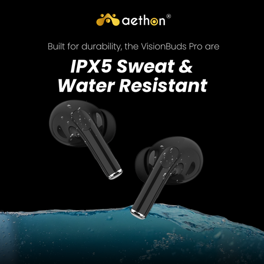 Aethon VisionBuds Pro Smart ANC Touch Screen Gaming TWS Bluetooth Earbuds With App