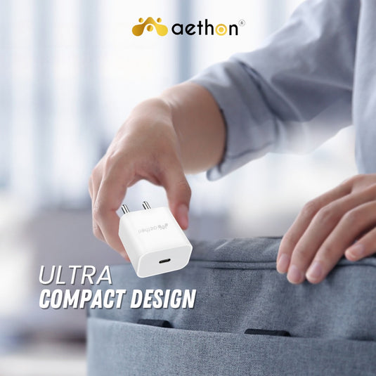 Aethon VOLTX 22 | 22W Charger | Fast Charging | Heat & Short Circuit Protection with 1.5M Braided Cable