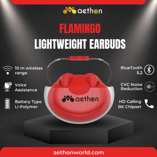 Aethon Flamingo Wireless Earphones Bluetooth Headset (True Wireless)