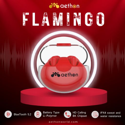 Aethon Flamingo Wireless Earphones Bluetooth Headset (True Wireless)