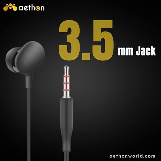 Aethon Pebbles Wired Earphones with Powerful Bass, Clean and Balanced Acoustic Sound