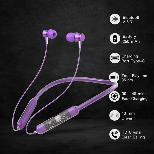 Aethon Cosmos Transparent Neckband Earphones