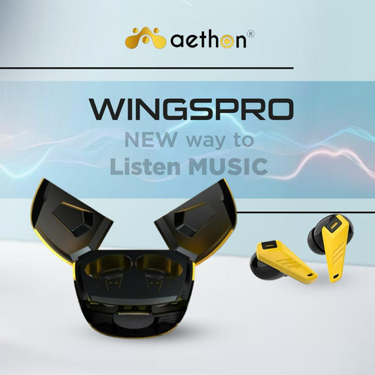 Aethon WingsPro Gaming TWS Earbuds (Yellow)