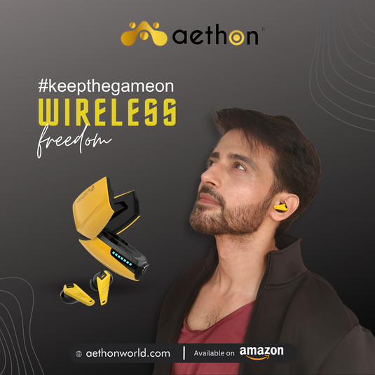 Aethon WingsPro Gaming TWS Earbuds (Yellow)